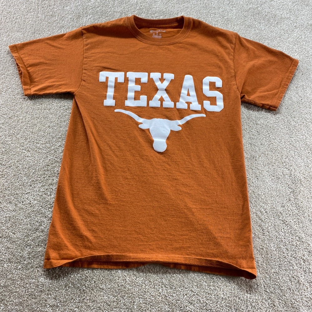 Champion Shirt Mens Small Burnt Orange Texas Longhorns Short Sleeve Graphic Tee